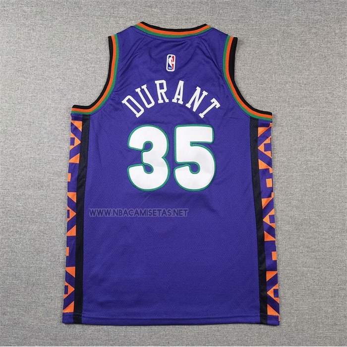Camiseta Nino Phoenix Suns Kevin Durant NO 35 Ciudad 2024-25 Violeta